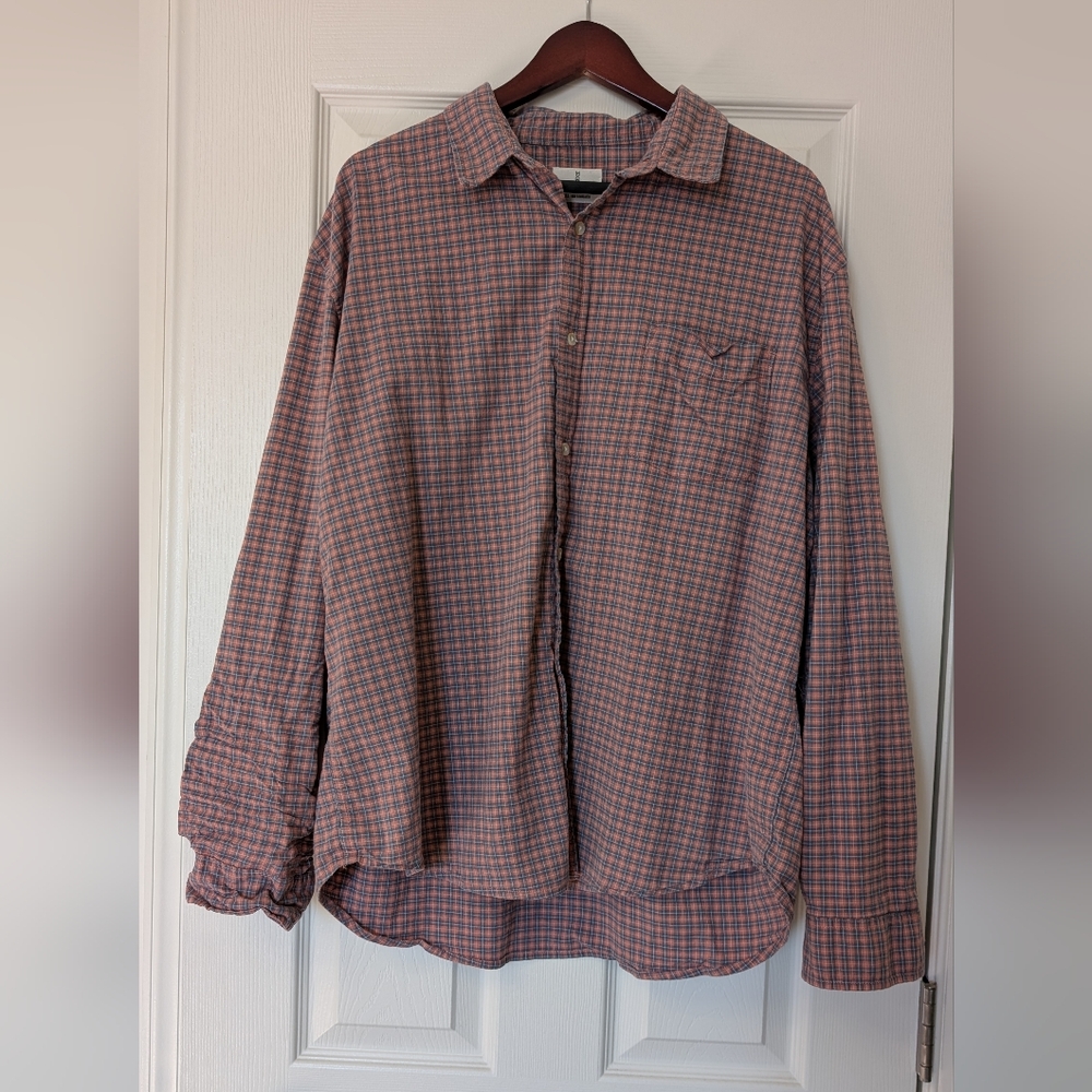 American Eagle Outfitters Men's Red Checkered Shirt Jacket